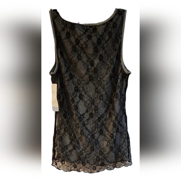 Apt. 9 - NWT Black Lace w/ Gray Tank Top. - Picture 2 of 6